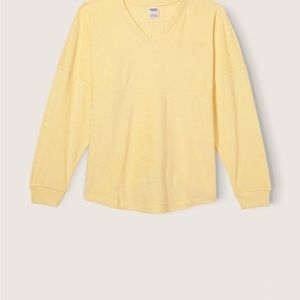 Light yellow Varsity Beach Terry V-Neck